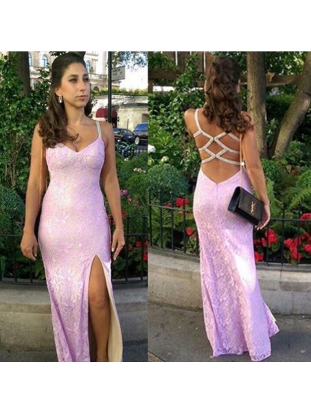 Mermaid Long Lace Prom Formal Evening Party Dresses 996021062