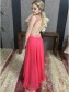 Long Red V-Neck Prom Formal Evening Party Dresses 996021066