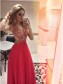 Long Red V-Neck Prom Formal Evening Party Dresses 996021066