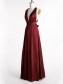 Long V-Neck Burgundy Prom Formal Evening Party Dresses 996021067