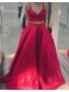 Two Pieces V-Neck Long Prom Formal Evening Party Dresses 996021075 Two Pieces V-Neck Long Prom Formal Evening Party Dresses 996021075