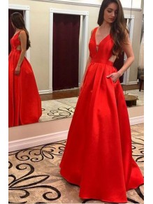 Sexy Sequins V-Neck Long Prom Formal Evening Party Dresses 996021076