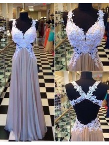 Long Chiffon Lace Appliques Prom Formal Evening Party Dresses 996021087 Long Chiffon Lace Appliques Prom Formal Evening Party Dresses 996021087