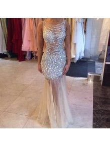 Mermaid Beaded Long Prom Formal Evening Party Dresses 996021091