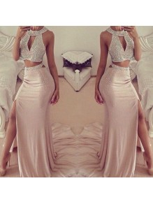 Two Pieces Beaded Long Prom Formal Evening Party Dresses 996021123 Two Pieces Beaded Long Prom Formal Evening Party Dresses 996021123