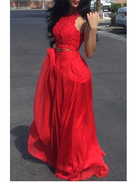 Two Pieces Lace Long Red Prom Formal Evening Party Dresses 996021124 Two Pieces Lace Long Red Prom Formal Evening Party Dresses 996021124