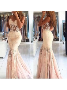 Mermai Lace Long Sweetheart Prom Formal Evening Party Dresses 996021134