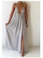 Deep V-Neck Spaghetti Straps Criss Cross Back Prom Formal Evening Party Dresses 996021138