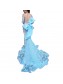 Mermaid Long Blue Lace Prom Formal Evening Party Dresses 996021156