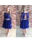 Beaded Lace Two Pieces Long Sleeves Prom Formal Evening Party Dresses 996021162