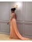 Long Chiffon One Sleeves Lace Prom Formal Evening Party Dresses 996021167