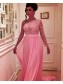 Long Chiffon One Sleeves Lace Prom Formal Evening Party Dresses 996021167