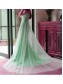 Mermaid Off-the-Shoulder Mint Green Lace Tulle Prom Formal Evening Party Dresses 996021174