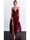 Asymmetrical Spaghetti Straps V-Neck Chiffon Prom Formal Evening Party Dresses 996021176