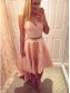 High Low Short Pink Lace Prom Formal Evening Party Dresses 996021178