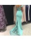 Mermaid Green Off-the-Shoulder Lace Prom Formal Evening Party Dresses 996021183