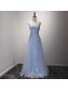 A-Line Long Blue Lace Prom Formal Evening Party Dresses 996021220