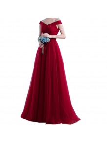 Long Red Off-the-Shoulder Prom Formal Evening Party Dresses 996021221