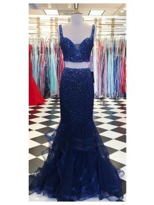 Beaded Two Pieces Navy Prom Formal Evening Party Dresses 996021235 Beaded Two Pieces Navy Prom Formal Evening Party Dresses 996021235