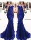 Mermaid Off-the-Shoulder Beaded Lace Appliques Long Prom Formal Evening Party Dresses 996021243