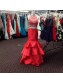 Mermaid Two Pieces Beaded Long Prom Formal Evening Party Dresses 996021265