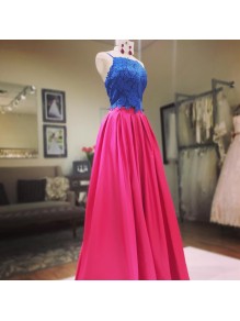 Two Pieces Lace Spaghetti Straps Prom Formal Evening Party Dresses 996021268 Two Pieces Lace Spaghetti Straps Prom Formal Evening Party Dresses 996021268