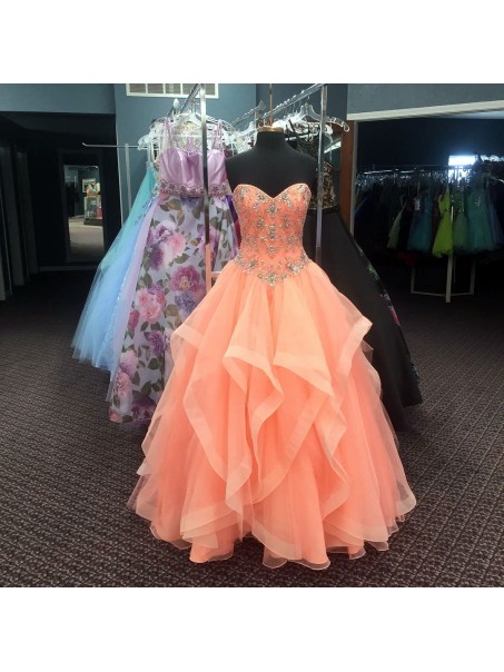 Beaded Ball Gown Sweetheart Long Prom Formal Evening Party Dresses 996021271
