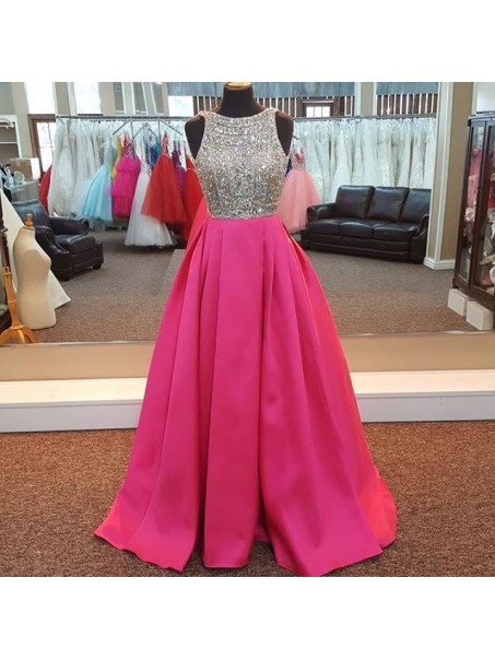 A-Line Beaded Long Prom Formal Evening Party Dresses 996021275