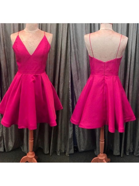 Short Spaghetti Straps Prom Homecoming Cocktail Graduation Dresses 996021291