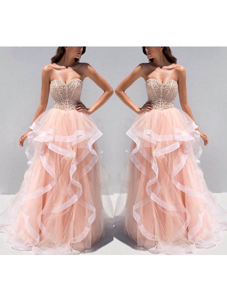 Beaded Sweetheart Tulle Prom Formal Evening Party Dresses 996021294 Beaded Sweetheart Tulle Prom Formal Evening Party Dresses 996021294