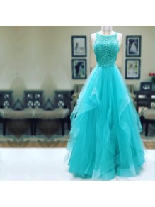 Long Lace Tulle Prom Formal Evening Party Dresses 996021302