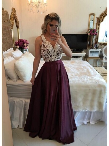 A-Line Straps Sleeveless See Through Back Lace Long Prom Evening Formal Dresses 99602131 A-Line Straps Sleeveless See Through Back Lace Long Prom Evening Formal Dresses 99602131