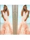 Mermaid V-Neck Long Prom Formal Evening Party Dresses 996021323