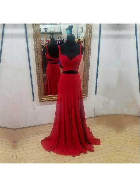 Long Red Two Pieces Prom Formal Evening Party Dresses 996021326 Long Red Two Pieces Prom Formal Evening Party Dresses 996021326