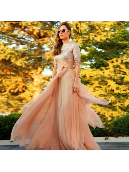 Elegant Chiffon and Sequins Long Prom Formal Evening Party Dresses 996021328 Elegant Chiffon and Sequins Long Prom Formal Evening Party Dresses 996021328