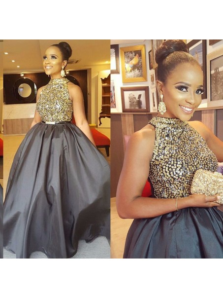 Beaded Ball Gown Long Silver Prom Formal Evening Party Dresses 996021345
