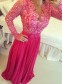 Long Sleeves Beaded Lace Chiffon Long Prom Evening Formal Dresses 99602135
