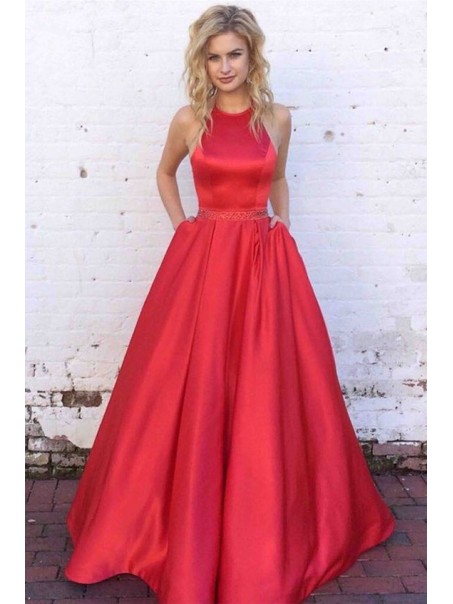 A-Line Halter Beaded Long Prom Formal Evening Party Dresses 996021365 A-Line Halter Beaded Long Prom Formal Evening Party Dresses 996021365