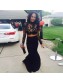 Black Two Pieces Long Sleeves Lace Top Long Prom Evening Formal Dresses 99602137