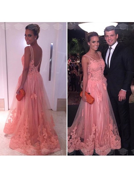 Long Pink Lace Prom Formal Evening Party Dresses 996021378 Long Pink Lace Prom Formal Evening Party Dresses 996021378