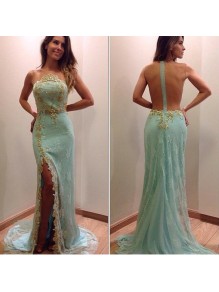 Sexy Lace Prom Formal Evening Party Dresses with Slit 996021389 Sexy Lace Prom Formal Evening Party Dresses with Slit 996021389