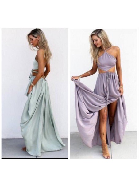 Sexy Two Pieces Long Prom Formal Evening Party Dresses 996021391
