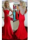 Trumpet/Mermaid Beaded Long Red Prom Dresses Evening Gowns 99602140