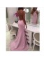 Long Pink Mermaid Prom Formal Evening Party Dresses 996021424
