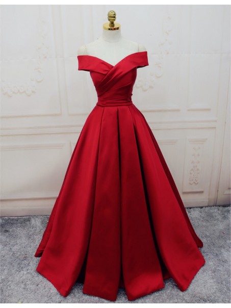 Long Red Off-the-Shoulder Prom Formal Evening Party Dresses 996021435 Long Red Off-the-Shoulder Prom Formal Evening Party Dresses 996021435