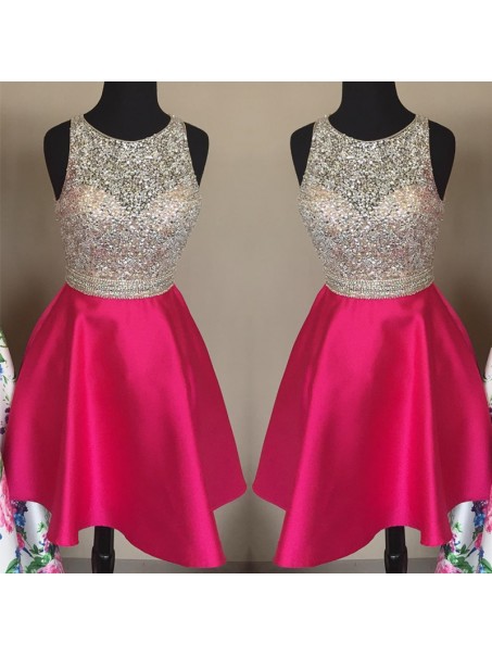 A-Line Beaded Short Prom Formal Evening Party Dresses 996021441