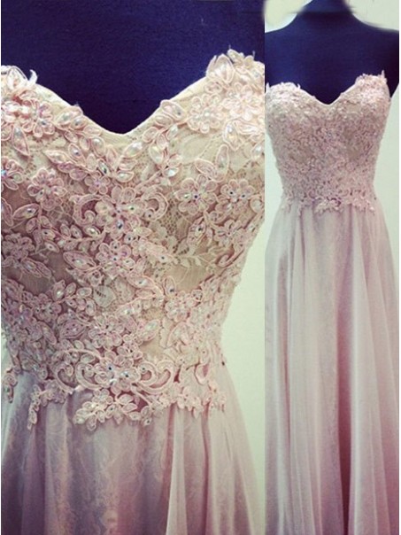 Lace Appliques Sweetheart Long Prom Evening Formal Dresses 99602145