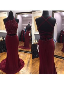 Beaded Two Pieces Long Prom Formal Evening Party Dresses 996021452 Beaded Two Pieces Long Prom Formal Evening Party Dresses 996021452