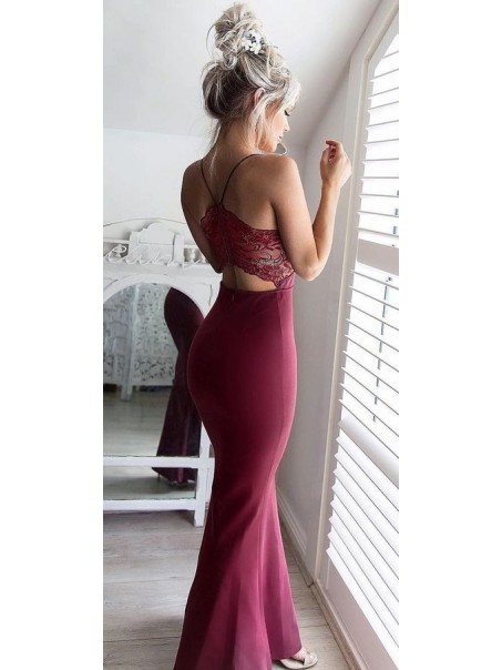 Mermaid Spaghetti Straps Lace Prom Formal Evening Party Dresses 996021453 Mermaid Spaghetti Straps Lace Prom Formal Evening Party Dresses 996021453