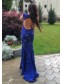 Long Blue Beaded Lace Prom Formal Evening Party Dresses 996021454 Long Blue Beaded Lace Prom Formal Evening Party Dresses 996021454